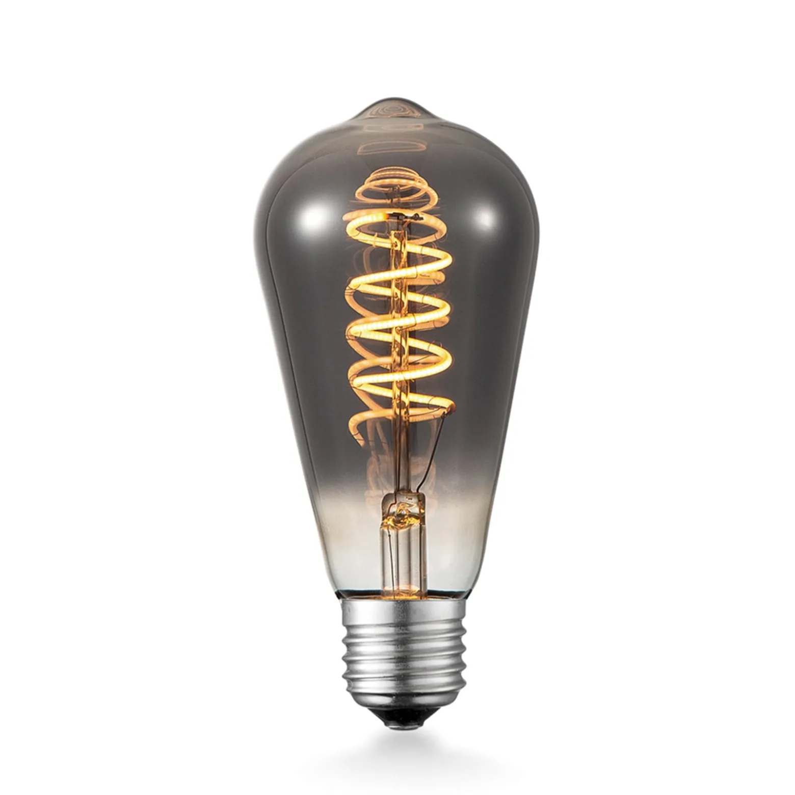 Lucande LED-lamppu E27 ST64 4 W titaani 1 800 K himmennettävä