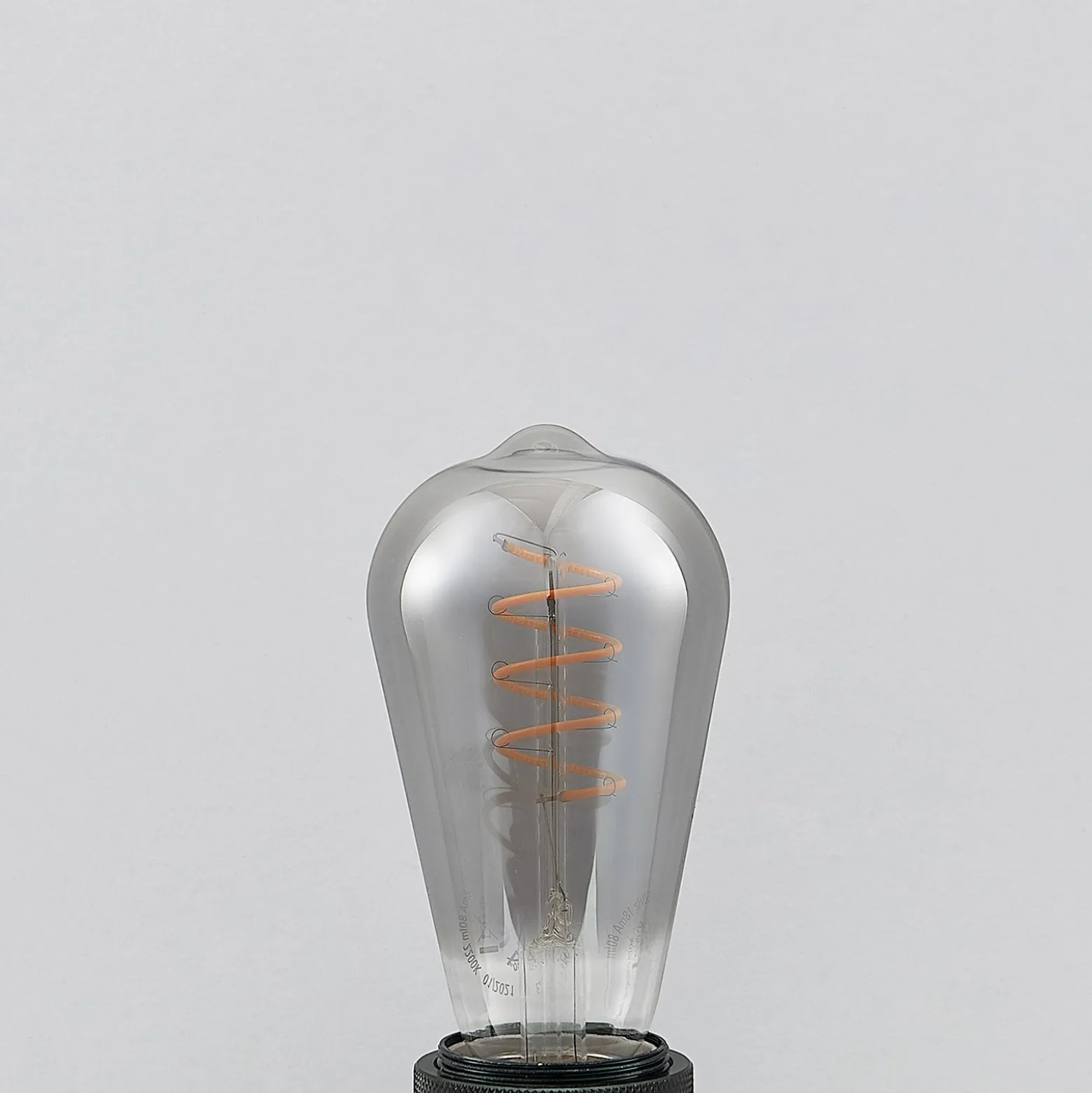 Lucande LED-lamppu E27 ST64 4 W titaani 1 800 K himmennettävä
