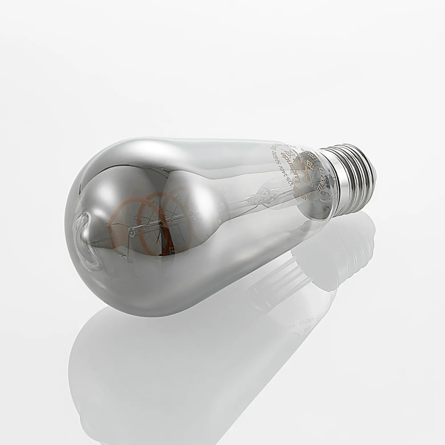 Lucande LED-lamppu E27 ST64 4 W titaani 1 800 K himmennettävä