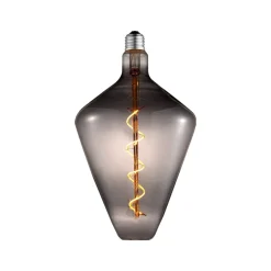 Lucande LED-lamppu, vatsamainen, E27 4W, savu, Ø 15 cm, 1800K