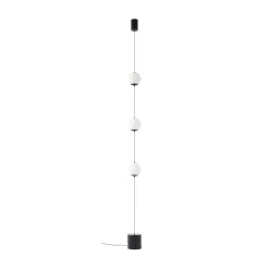 Lucande LED-lattiavalaisin Darrow, musta/opaalinen, lasi, himmennettävä