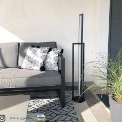 Lucande LED-lattiavalaisin Hylda, 123 cm, musta, alumiinia