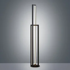 Lucande LED-lattiavalaisin Hylda, 123 cm, musta, alumiinia