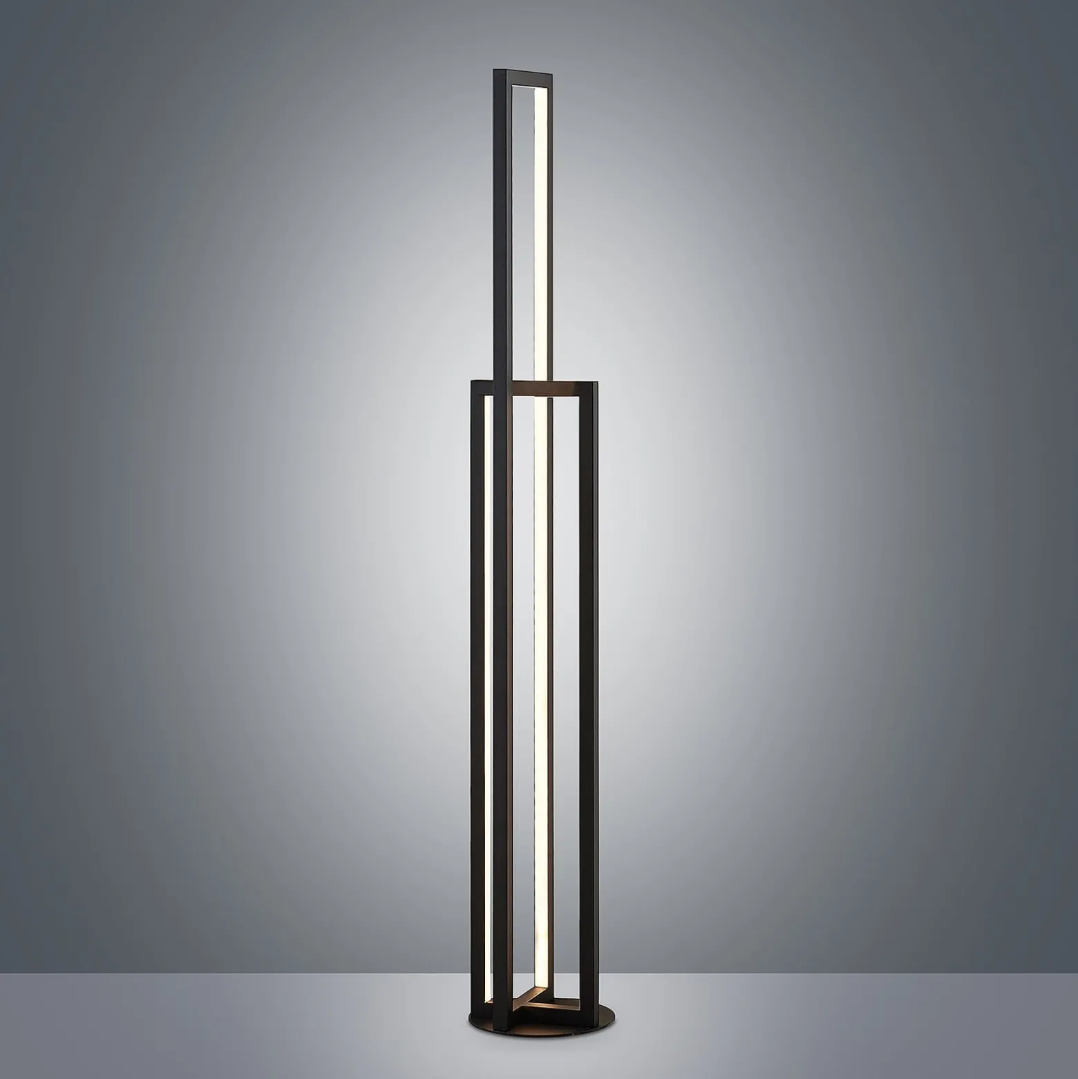 Lucande LED-lattiavalaisin Hylda, 123 cm, musta, alumiinia