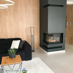 Lucande LED-lattiavalaisin Hylda, 123 cm, musta, alumiinia