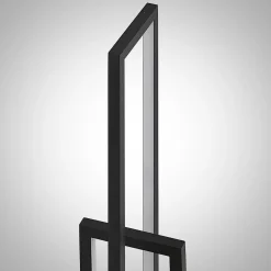 Lucande LED-lattiavalaisin Hylda, 123 cm, musta, alumiinia