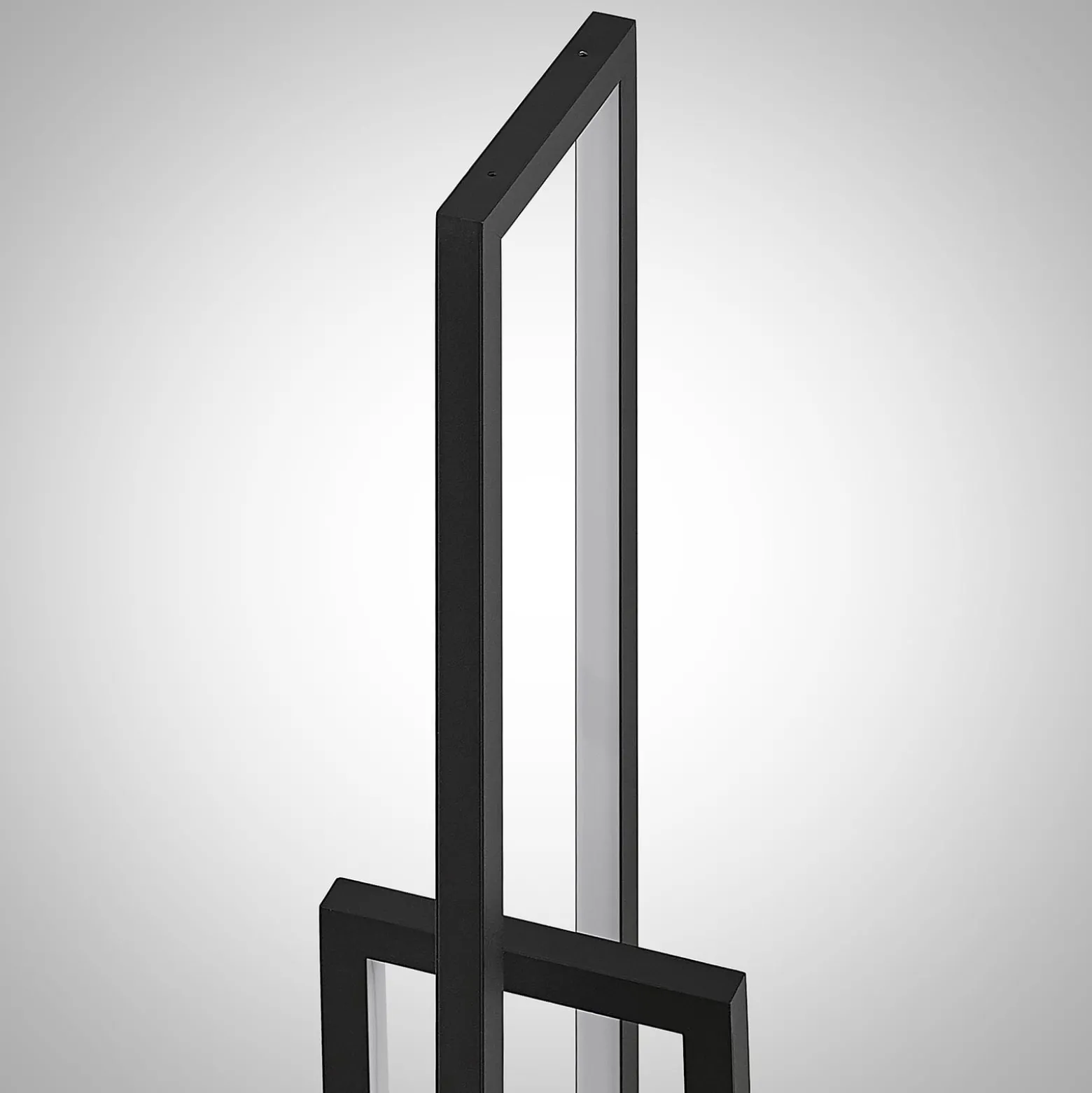 Lucande LED-lattiavalaisin Hylda, 123 cm, musta, alumiinia