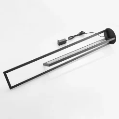 Lucande LED-lattiavalaisin Hylda, 123 cm, musta, alumiinia