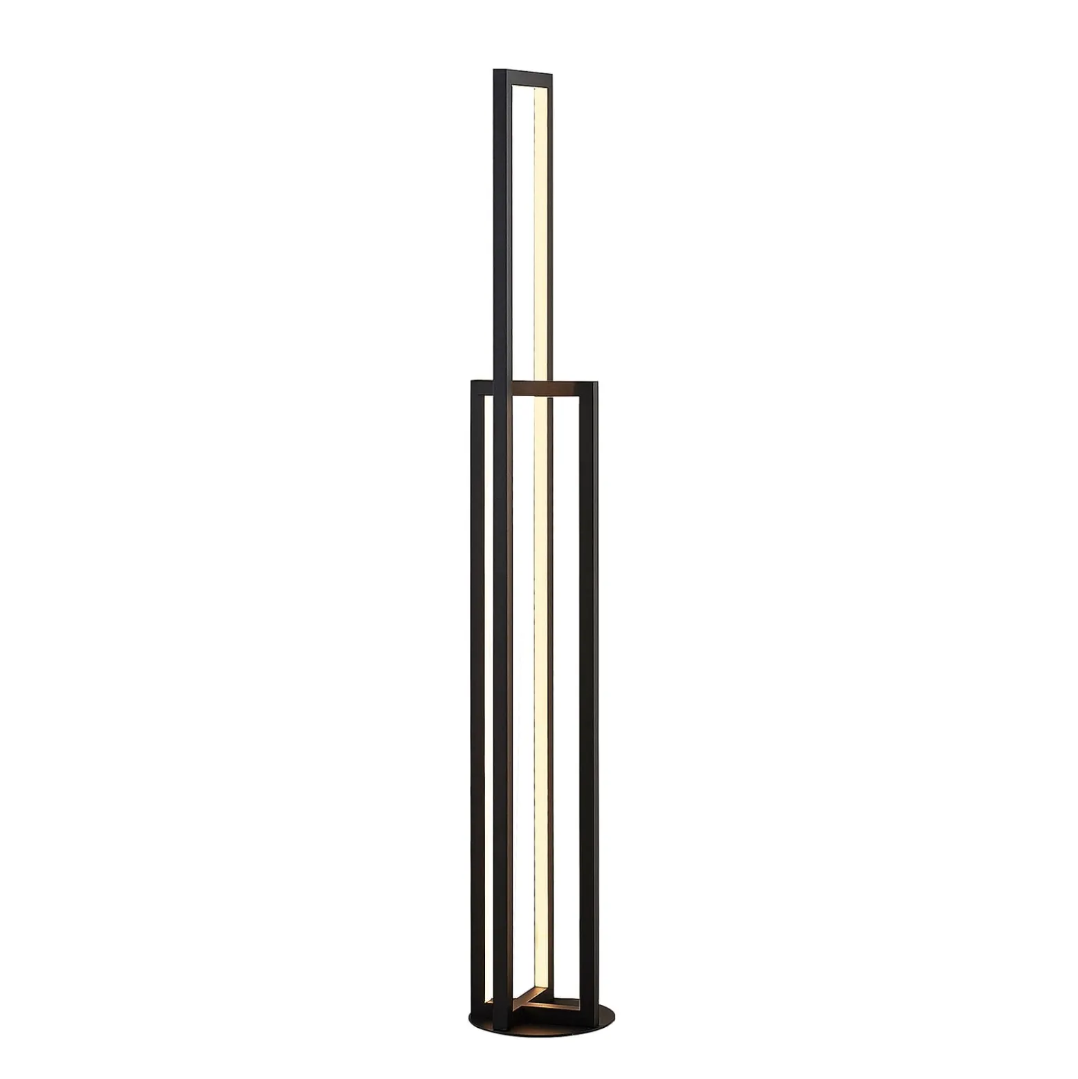 Lucande LED-lattiavalaisin Hylda, 123 cm, musta, alumiinia