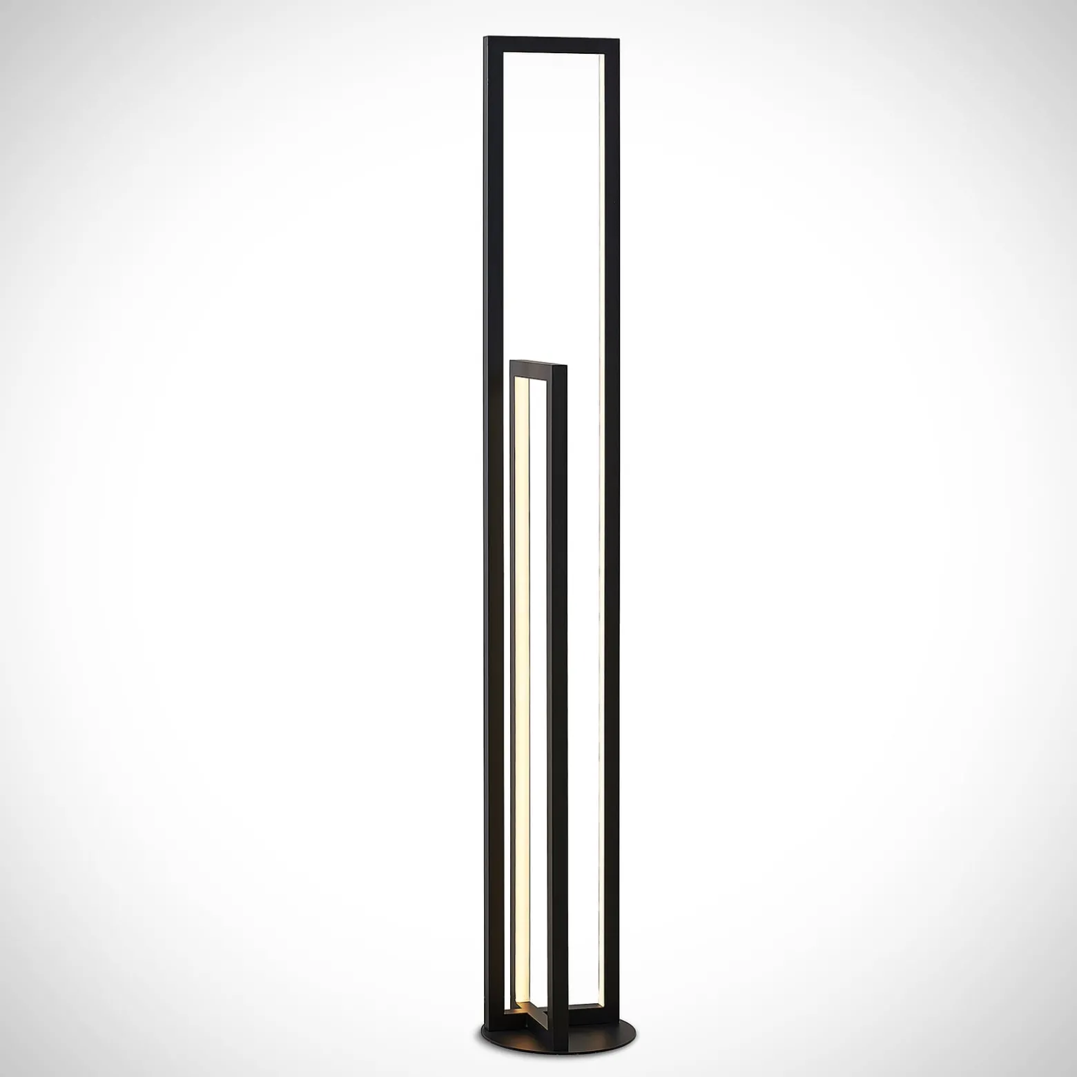 Lucande LED-lattiavalaisin Hylda, 123 cm, musta, alumiinia