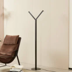 Lucande LED-lattiavalaisin Ilian, musta, metalli, CCT, himmennettävä