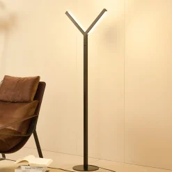 Lucande LED-lattiavalaisin Ilian, musta, metalli, CCT, himmennettävä