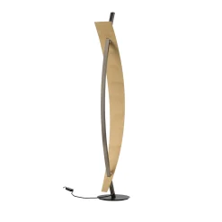 Lucande LED-lattiavalaisin Marija, musta, metallia, korkeus 140 cm