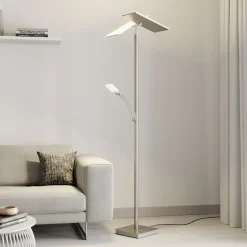 Lucande LED-lattiavalaisin Parthena, nikkeli, metalli, 180 cm