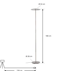 Lucande LED-lattiavalaisin Raymond, titaaninvärinen, CCT, himmennettävä