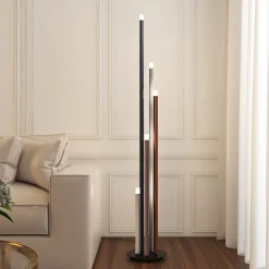 Lucande LED-lattiavalaisin Stoika, 150 cm, 5-lamppuinen, metallia