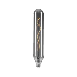 Lucande LED-loisteputki, E27 4 W, halkaisija 6 cm, savu, 1800 K