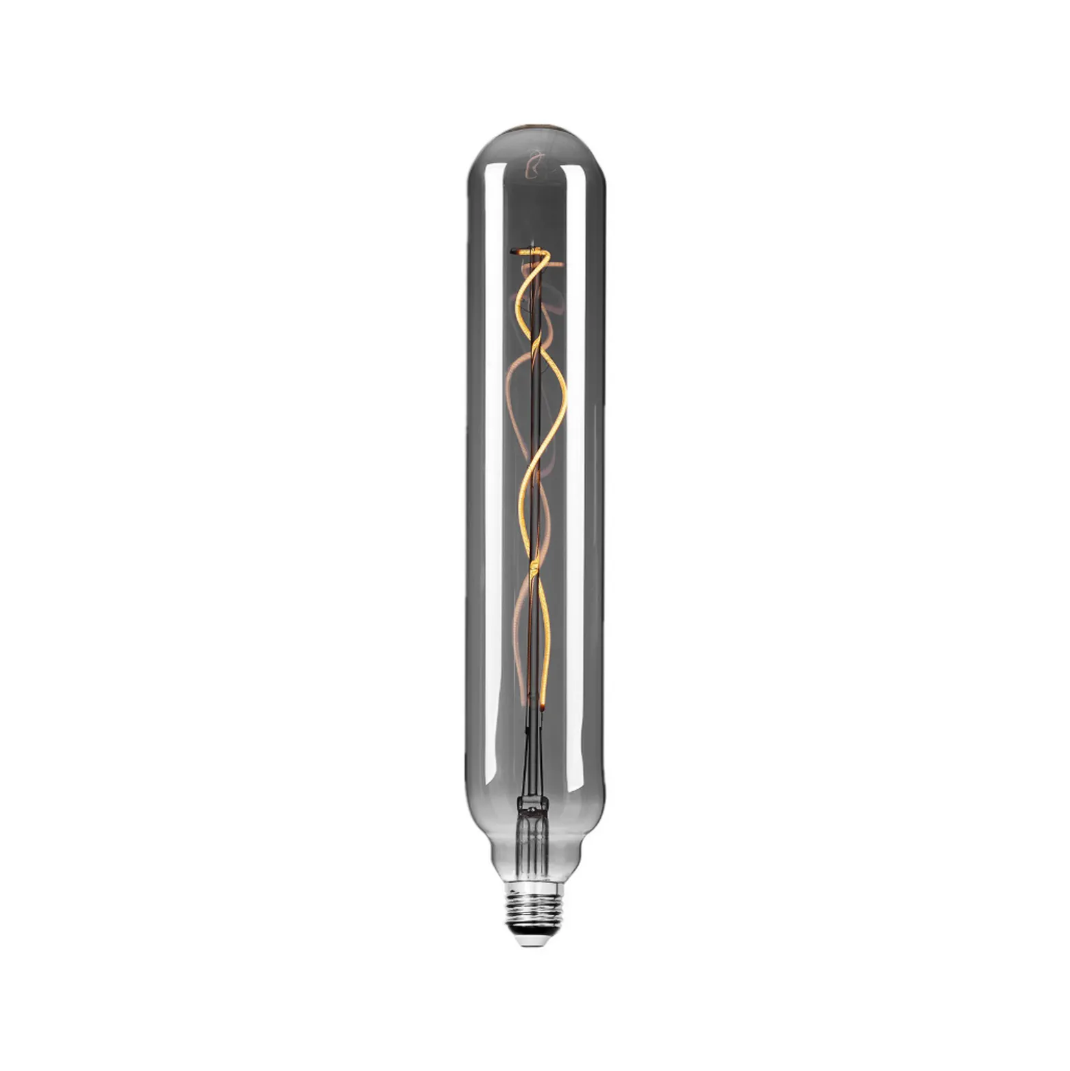 Lucande LED-loisteputki, E27 4 W, halkaisija 6 cm, savu, 1800 K