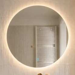 Lucande LED-peili Celestiel, pyöreä, lämmitettävä, CCT, Ø 60 cm