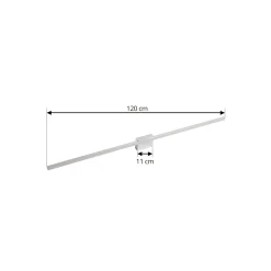 Lucande LED-peililamppu Kivana, kromi, metalli, 120 cm, IP44