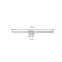 Lucande LED-peilivalaisin Kivana, kromi, metalli, 90 cm, IP44