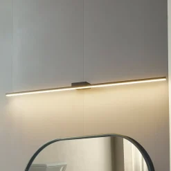 Lucande LED peilivalaisin Kivana, musta, metalli, 120cm IP44