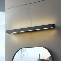 Lucande LED-peilivalaisin Zafira, musta, alumiini, 90 cm, IP44