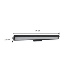 Lucande LED-peilivalaisin Zafira, musta, alumiini, 90 cm, IP44