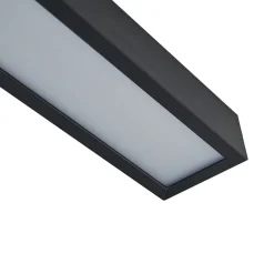 Lucande LED-peilivalaisin Zafira, musta, alumiini, 90 cm, IP44