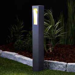 Lucande LED polkuvalaisin Jenke, 65 cm, antrasiitti, alumiini