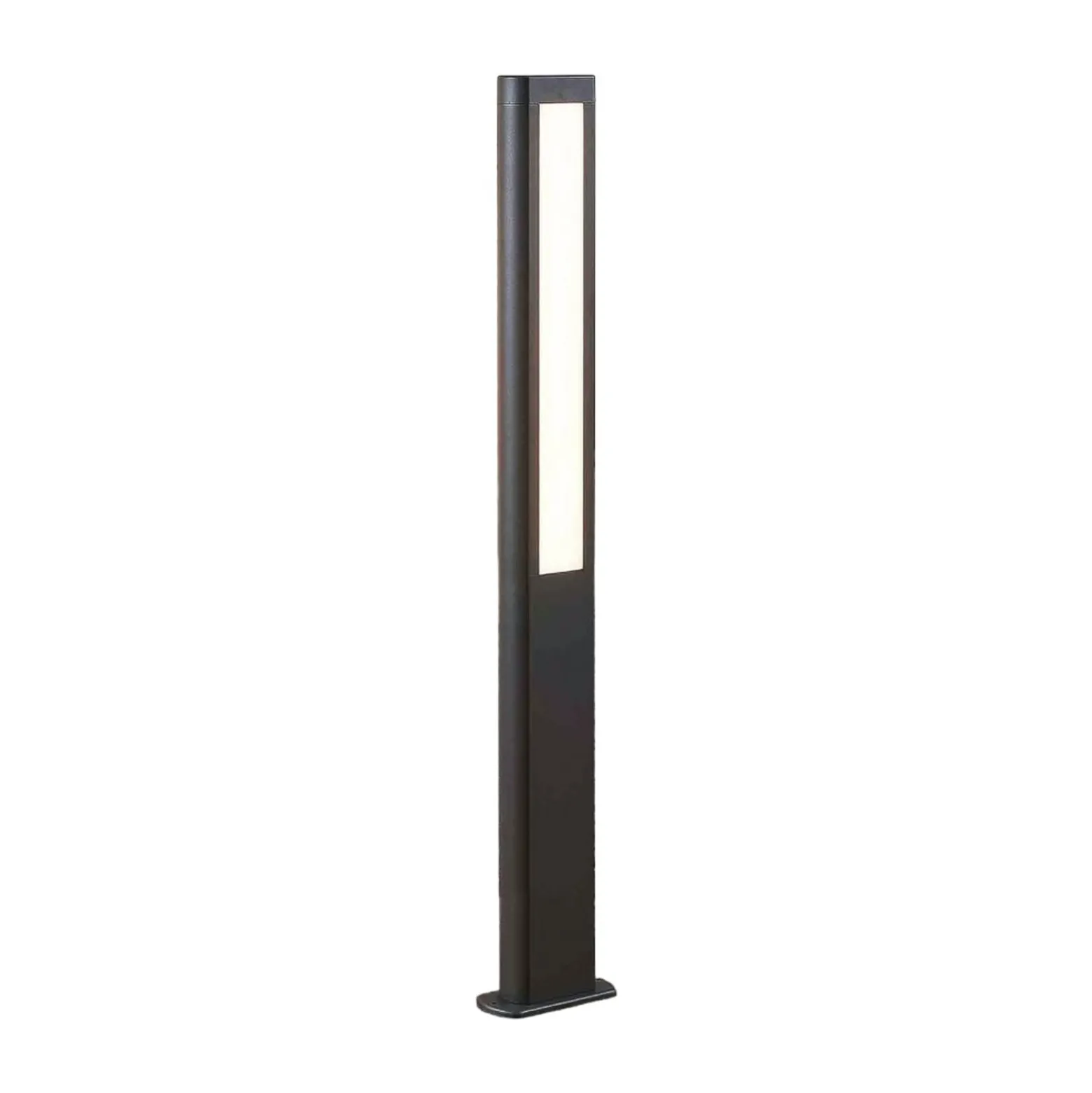 Lucande LED polkuvalaisin Mhairi, kulmikas, antrasiitti, 100 cm