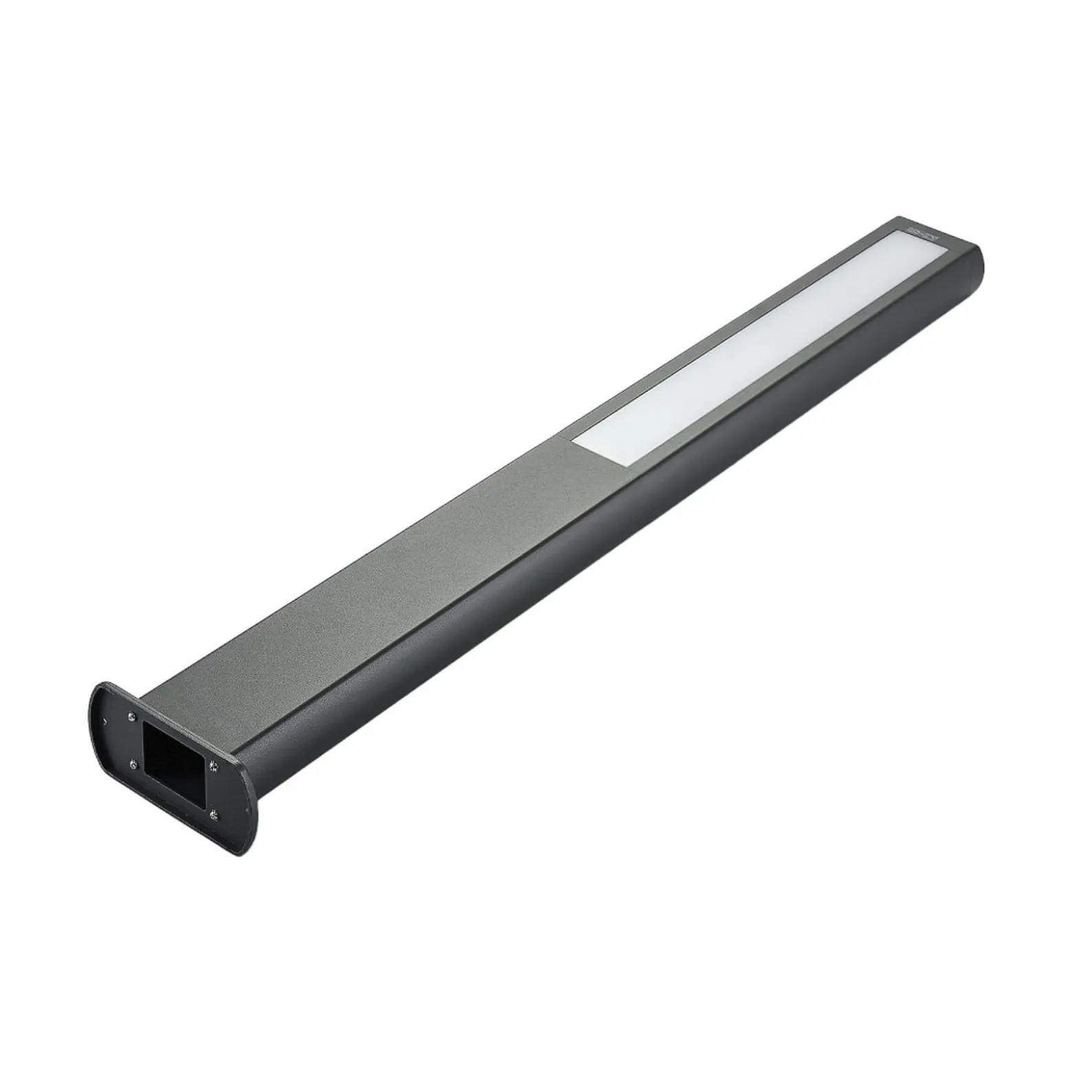 Lucande LED polkuvalaisin Mhairi, kulmikas, antrasiitti, 100 cm