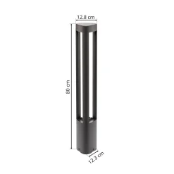 Lucande LED polkuvalaisin Pirron, 80 cm, kolmion muotoinen, IP54