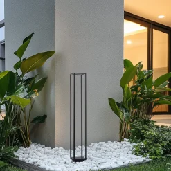 Lucande LED polkuvalo Thorvid, korkeus 120 cm, musta