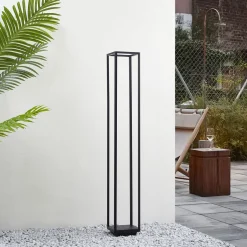Lucande LED polkuvalo Thorvid, korkeus 120 cm, musta