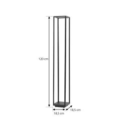 Lucande LED polkuvalo Thorvid, korkeus 120 cm, musta