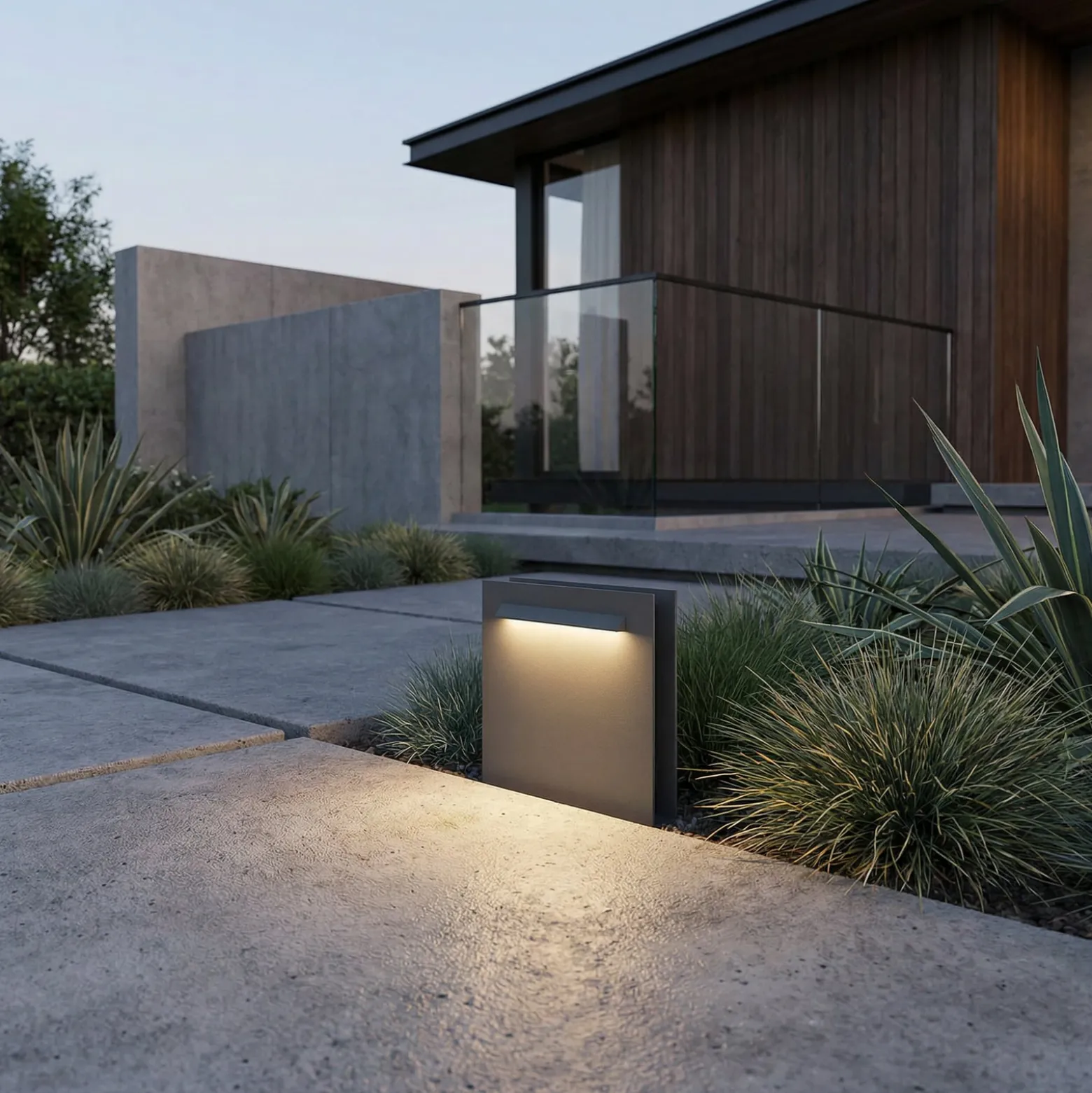Lucande LED-pollarivalaisin Joril, antrasiitti, CCT, 23 cm, IP65