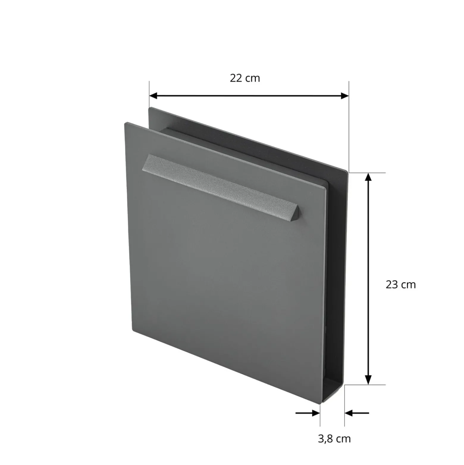 Lucande LED-pollarivalaisin Joril, antrasiitti, CCT, 23 cm, IP65