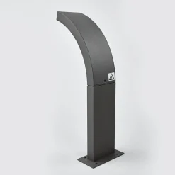 Lucande LED-pollarivalaisin Juvia, 40 cm, antrasiitti, IP54