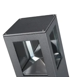 Lucande LED-pollarivalaisin Nicola, 20 cm, antrasiitti, IP54