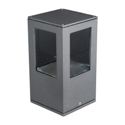 Lucande LED-pollarivalaisin Nicola, 20 cm, antrasiitti, IP54