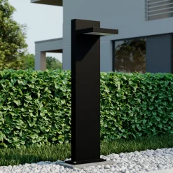 Lucande LED-pollarivalaisin Silvan, 65 cm, antrasiitti, metallia