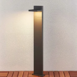 Lucande LED-pollarivalaisin Silvan, 100 cm, antrasiitti, metallia