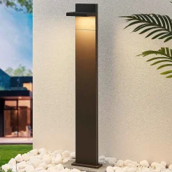 Lucande LED-pollarivalaisin Silvan, 100 cm, antrasiitti, metallia