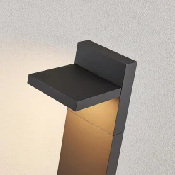 Lucande LED-pollarivalaisin Silvan, 100 cm, antrasiitti, metallia