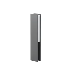 Lucande LED-pollarivalaisin Teerk, korkeus 50 cm, antrasiitti, IP65