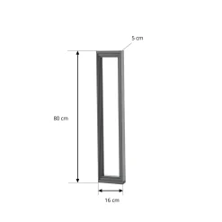 Lucande LED-pylväsvalaisin Ashkan, korkeus 80 cm, antrasiitti, IP65
