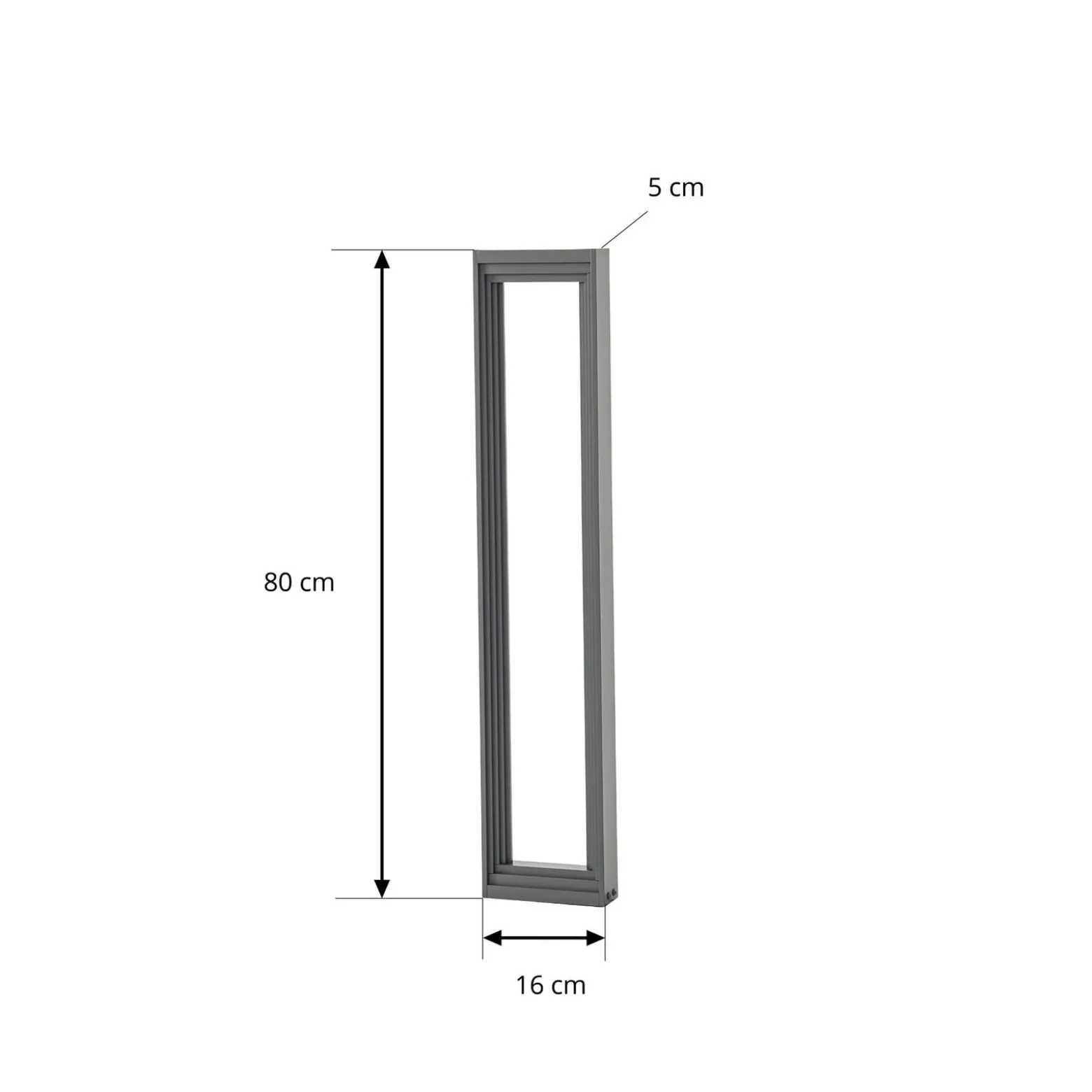 Lucande LED-pylväsvalaisin Ashkan, korkeus 80 cm, antrasiitti, IP65