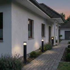 Lucande LED-pylväsvalaisin Darja, antrasiitti, metalli, 100cm, IP54