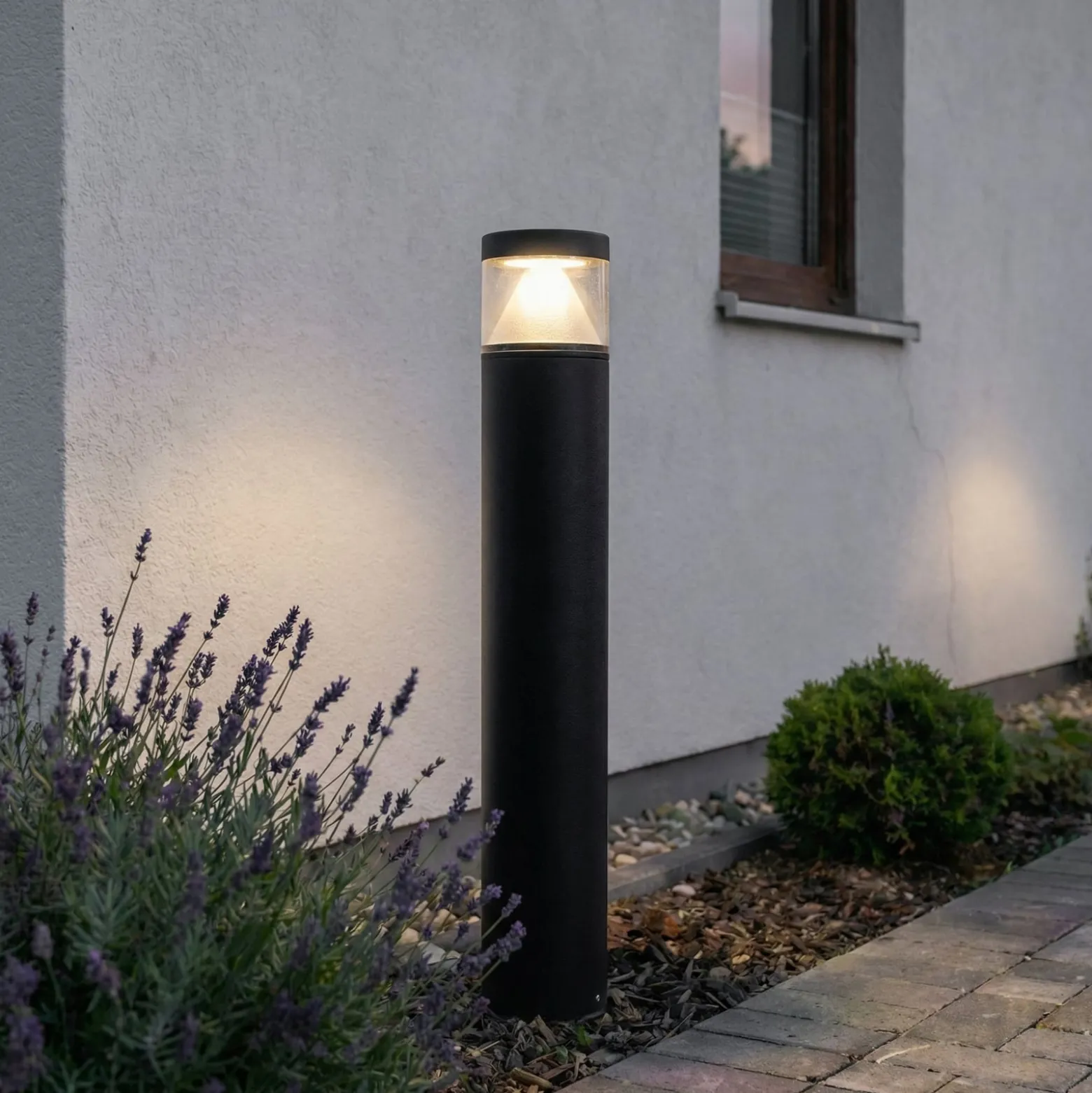 Lucande LED-pylväsvalaisin Darja, antrasiitti, metalli, 100cm, IP54